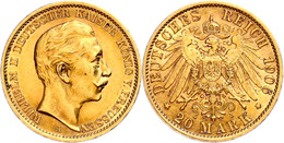 291 20 Mark, 1906, Wilhelm II., Mzz A, Ss-vz., Katalog: J. 252 Ss-vz - Altri & Non Classificati