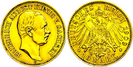 321 10 Mark, 1909, Friedrich Albert III., Vz., Katalog: J. 267 Vz - Altri & Non Classificati