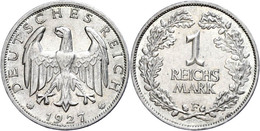 333 1 Reichsmark, 1927, Mzz F, Vz., Katalog: J. 319 Vz - Autres & Non Classés