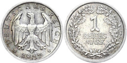 334 1 Reichsmark, 1927, Mzz J, Ss-vz., Katalog: J. 319 Ss-vz - Autres & Non Classés