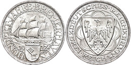 342 3 Reichsmark, 1927, Bremerhaven, Kl. Rf., Vz+., Katalog: J. 325 - Sonstige & Ohne Zuordnung