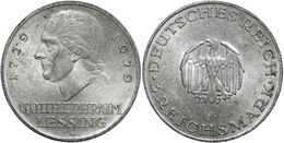 352 3 Reichsmark, 1929, A, Lessing, Kl. Rf., Vz., Katalog: J. 335 Vz - Sonstige & Ohne Zuordnung