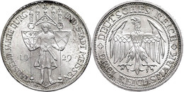 360 3 Reichsmark, 1929 E, Meißen, Min. Rf., Vz+., Katalog: J. 338 - Altri & Non Classificati