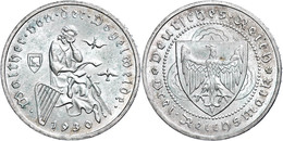 368 3 Reichsmark, 1930, Vogelweide, Kl. Rf., Vz+., Katalog: J. 344 - Altri & Non Classificati