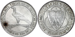 371 5 Reichsmark, 1930, A, Rheinlandräumung, Wz. Rf., Vz., Katalog: J. 346 Vz - Altri & Non Classificati