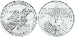 399 5 Mark, 1952, Germanisches Museum, Etwas Grünspan, Vz-st., Katalog: J. 388 Vz-st - Altri & Non Classificati