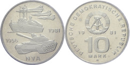 442 10 Mark, 1981, 25 Jahre NVA, In Hartplastik Verplombt, PP., Katalog: J. 1578 PP - Altri & Non Classificati