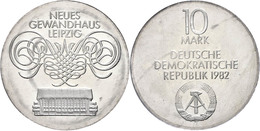 448 10 Mark, 1982, Gewandhaus Leipzig, In Hartplastik Verplombt, PP., Katalog: J. 1583 PP - Sonstige & Ohne Zuordnung