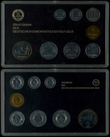 474 1 Pfennig Bis 2 Mark, 1985, Minisatz, 7 Münzen, Dazu Medaille Ku/Ni Gelehrte, In Hartplastik, St.  St - Mint Sets & Proof Sets
