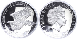 503 8 Dollars, 2014, Wedge Tailed Eagle, 5 Unzen  Silber, High Relief, Etui Mit OVP Und Zertifikat. Auflage Nur 5.000 St - Altri & Non Classificati