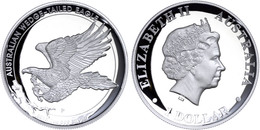 507 1 Dollar, 2015, Wedge Tailed Eagle, 1 Unze Silber, High Relief, Etui Mit OVP Und Zertifikat. Auflage Nur 10.000 Stüc - Autres & Non Classés