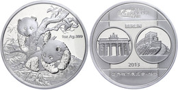 544 1 Unze Silber, 2013, World Money Fair In Berlin, Verschweißt, Im Etui Mit OVP Und Zertifikat, PP. Auflage Nur 10.000 - Chine