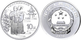 550 10 Yuan, 2016, Tang Xuanzu,1 Unze Silber, Etui Mit OVP Und Zertifikat. Auflage Nur 30.000 Stück, PP  PP - Chine