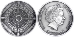 556 20 Dollars, 2015, Temple Of Heaven - Beijing, 999er Silber, 100g, Antik Finish, Eingeschweißt, Etui Mit OVP Und Zert - Cook