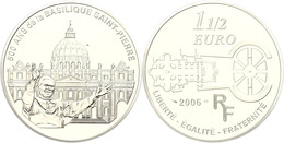 580 1,5 Euro, 2006, 500 Jahre Basilica Di San Pietro In Vaticano, KM 1455, Schön 845, Im Etui Mit OVP Und Zertifikat, An - Altri & Non Classificati