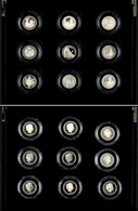 611 Set Zu 9x 1 Pfund, 25 Jahre Britannia, Je 1/2 Unze Silber, In Schatulle Mit OVP Und Zertifikat, PP. Auflage Des Sets - Altri & Non Classificati