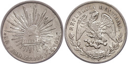 700 Peso, 1900, Zacatecas, ZsFZ, KM 409.3, Abrieb Auf Avers, Stempelfehler, Vz-st.  Vz-st - Mexique