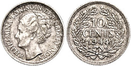 735 10 Cent, 1944, P, Wilhelmina, Schulman 1059, Vz.  Vz - Sonstige & Ohne Zuordnung