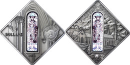 775 10 Dollars, 2012, Holy Windows - Augsburg Chathedral, 925er Silber, Antik Finish, In Kapsel Mit Zertifikat, St. Aufl - Palau