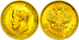 793 10 Rubel, Gold, 1898, Nikolaus II., Fb. 179, Ss.  Ss - Russia