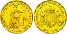 854 10 Kronen, Gold, 1910, Franz Joseph I., Fb. 2100, Ss-vz  Ss-vz - Autres & Non Classés