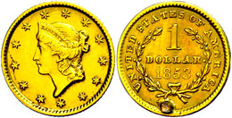 855 Dollar, Gold, 1853, Philadelphia, Fb. 84, Gehenkelt, Ss.  Ss - Other & Unclassified