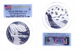 884 Dollar, 2012, P, Star Spangled Banner, In Slab Der PCGS Mit Der Bewertung PR70DCAM, First Strike, Flag Label. - Altri & Non Classificati