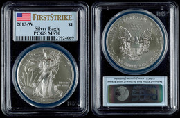 901 Dollar, 2013, W, Silver Eagle, In Slab Der PCGS Mit Der Bewertung MS70, First Strike, Flag Label. - Sonstige & Ohne Zuordnung