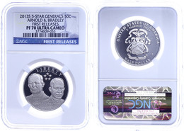 905 1/2 Dollar, 2013, S, Arnold/Bredley, In Slab Der NGC Mit Der Bewertung PF70 Ultra Cameo, First Releases. - Altri & Non Classificati