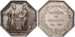 1029 Frankreich, Oktogonales Silberjeton (ca. 36,20x36,10mm, Ca. 23,84g), 1800,  Von Dumarest, Banque De France. Av: Min - Altri & Non Classificati