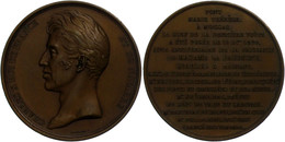 1037 Frankreich, Karl X., Bronzemedaille (Durchmesser Ca. 52mm, 61,76g),1824,  Von F. Gayrard, Auf Die Pont Marie Thérès - Autres & Non Classés