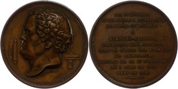 1040 Frankreich, Bronzemedaille (Dm. Ca. 52,10mm, Ca. 54,05g), 1828, Von F. Domard. Av: Kopf Nach Links. Rev: 11 Zeilen  - Altri & Non Classificati