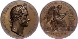 1043 Belgien, Leopold I., Bronzemedaille (Dm. Ca. 49,70mm, Ca. 51,03g), 1835, Von Jouvenel, Auf Die Industrieausstellung - Sonstige & Ohne Zuordnung