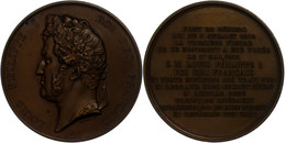 1048 Frankreich, Louis Philippe I., Bronzemedaille (Durchmesser Ca. 52mm, 61,90g),1841, Von Barre, Bronzemedaille Von Ba - Autres & Non Classés