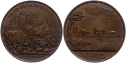 1052 Frankreich, Bronzemedaille (Dm. Ca. 42,50mm, Ca. 43,53g), 1844, Von Rogat, Auf Den Jahrestag Der Erstürmung Der Bas - Sonstige & Ohne Zuordnung