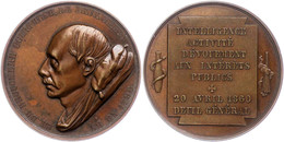 1063 Belgien, Bronzemedaille (Dm. Ca. 46,50mm, Ca. 40,74g), 1860, Von A. Jouvenal, Auf Den Tod Des Staatsministers Und B - Autres & Non Classés