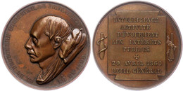 1063 Belgien, Bronzemedaille (Dm. Ca. 46,50mm, Ca. 40,74g), 1860, Von A. Jouvenal, Auf Den Tod Des Staatsministers Und B - Altri & Non Classificati