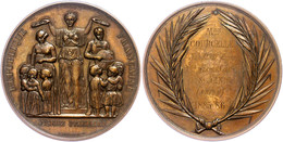 1079 Frankreich, Bronzemedaille (Dm. Ca. 51,50mm, Ca. 63,62g), 1886, Von J. B. Farochon. Av: Weibliche Gestalt Bekränzig - Autres & Non Classés