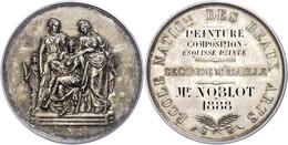 1081 Frankreich, Silbermedaille (Dm. Ca. 50mm, Ca. 65,54g), 1888, Von E. Gatteaux, Ecole Nationale Des Beaux-Arts. Av: D - Autres & Non Classés