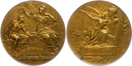 1082 Frankreich, Bronzemedaille (Dm. Ca. 63mm, 101,78g) 1889, Von Bottée, Auf Die Weltausstellung. Av: Sitzender Arbeite - Autres & Non Classés