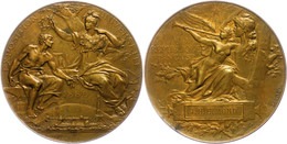 1082 Frankreich, Bronzemedaille (Dm. Ca. 63mm, 101,78g) 1889, Von Bottée, Auf Die Weltausstellung. Av: Sitzender Arbeite - Altri & Non Classificati