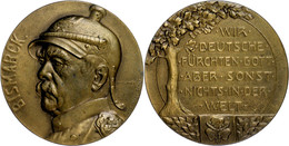 1110 Otto Von Bismarck, Bronzemedaille (Dm. Ca. 50,10mm, Ca. 65,25g), O.J. (1905), Von A. M. Wolff, Auf Seinen 90. Gebur - Autres & Non Classés
