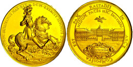 1119 Baden, Goldmedaille (Dm. Ca. 50,10mm, Ca. 71,15g, 900er Gold), 1955, Unsigniert, Auf Den 300. Geburtstag Des Markgr - Altri & Non Classificati