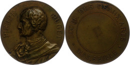 1129 Frankreich, Bronzemedaille (Dm. Ca. 50,05mm, Ca. 61,16g), O. J., Auf Pierre Puget. Av: Brustbild Nach Links. Rev: U - Sonstige & Ohne Zuordnung