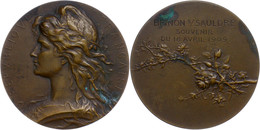 1164 Frankreich, Bronzemedaille (Dm. Ca. 50,10mm, Ca. 60,23g), 1909, Von A. Dubois. Av: Büste Der Marianne Nach Links, D - Sonstige & Ohne Zuordnung