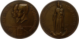 1165 Belgien, Bronzemedaille (Dm .ca. 69,90mm, Ca. 113,15g), O.J., Von J. Jourdain. Av: Doppelportrait über Gebäude Nach - Autres & Non Classés