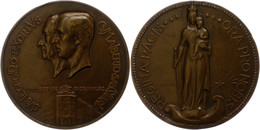 1165 Belgien, Bronzemedaille (Dm .ca. 69,90mm, Ca. 113,15g), O.J., Von J. Jourdain. Av: Doppelportrait über Gebäude Nach - Altri & Non Classificati