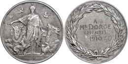 1178 Frankreich, Silbermedaille (Dm. Ca. 41,90mm, Ca. 37,29g), 1910, Von A Doublemart, Verleihung Der Pariser Tierschutz - Autres & Non Classés