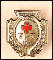 1385 Vaterländischer Frauenverein Vom Roten Kreuz (VFV), Kriegsdienstabzeichen 1914 In Silber. In Kleiner Schachtel., Ka - Altri & Non Classificati