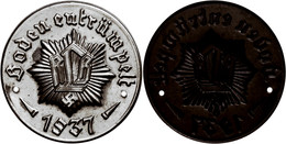 1419 Reichsluftschutzbund RLB, Türplakette "Boden Entrümpelt 1937", Durchmesser 44 Mm, Zustand II.  II - Sonstige & Ohne Zuordnung